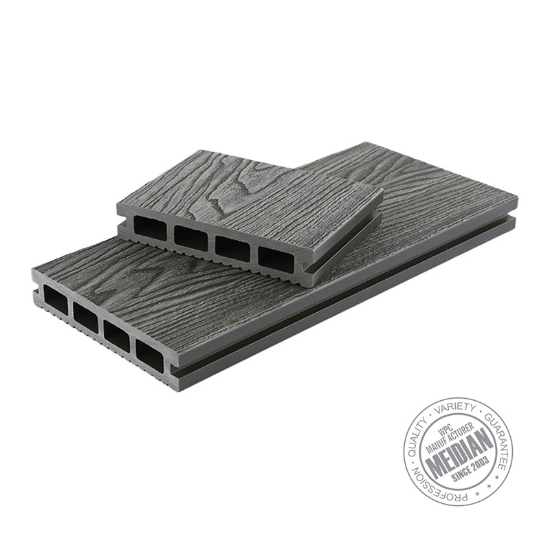 3D Hollow Embossed Durable Wood-Plastic Composite Decking - الصورة 2